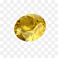 黄玉蓝宝石钻石磨砂珠宝-黄色蓝宝石