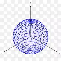 球面pgf/ti<i>k</i>z笛卡尔坐标系
