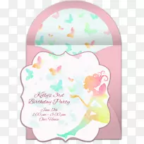 婚礼邀请生日派对蝴蝶仙女生日