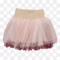 裙子褶皱腰裙粉红色m裙