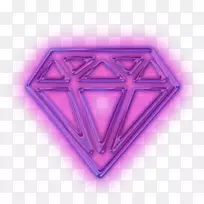 紫蓝钻石剪贴画-紫色