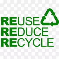 循环再造标志废物最小化废物等级-3r