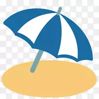 表情符号海滩意为auringonvarjo伞-moji
