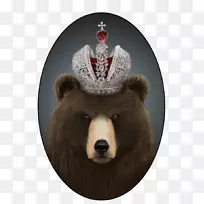 阿拉斯加半岛棕熊圣诞装饰屋罗曼诺夫鼻子熊