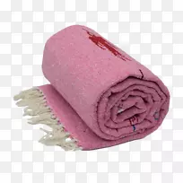 毛巾电热毯衬粉红色墨西哥毛毯