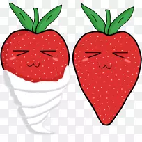 草莓苹果超级美食剪贴画-草莓