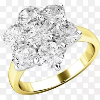 结婚戒指订婚戒指银钻石结婚戒指