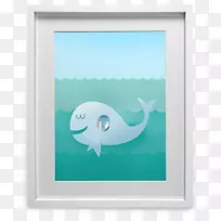海洋图片框-鲸鱼边缘