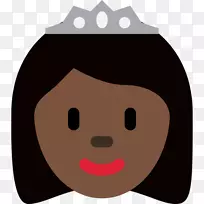 Emojipedia公主黑皮肤-人类肤色-表情符号