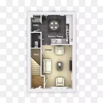 房屋开放式平面图卧室平面图-房屋
