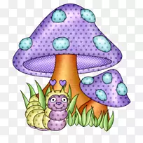 食用菌绘画剪贴画-蘑菇