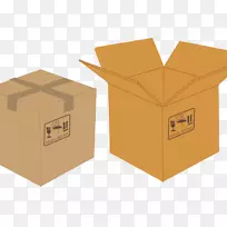 搬运机纸板箱包装和标签夹艺术盒