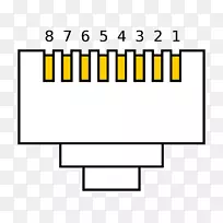 8p8c TIA/EIA-568双绞线电缆连接器.插头