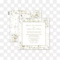 纸全消费产品字体-纸婚礼邀请函