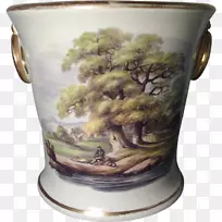 瓷花盆杯