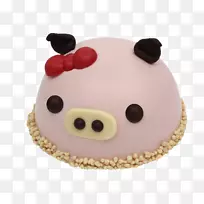 奶油蛋糕装饰玉米饼方糖糖霜草莓蛋糕