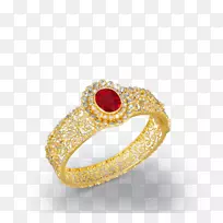红宝石结婚戒指-珠宝钻石-红宝石