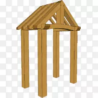 台面木结构门廊门柱木材桌