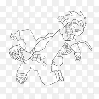 手指线艺术白色素描角