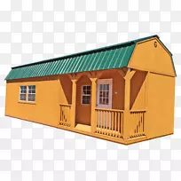 房屋谷仓，原木木屋，屋顶，房屋