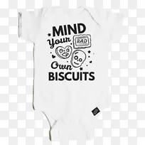 婴儿和幼童一件t恤、婴儿服装、紧身套装-注意你自己的想法
