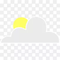云剪贴画-云和太阳