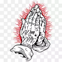 拇指祈祷手祈祷画剪贴画