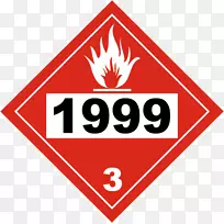 3级易燃液体危险货物标牌.易燃符号