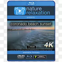 4k分辨率1080 p显示分辨率超高清晰度电视沙滩日落