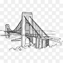 布鲁克林桥克利夫顿吊桥约翰a。罗布林悬索桥拉桥
