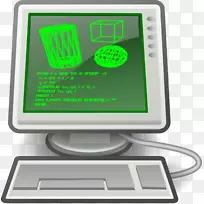 电脑鼠标膝上型电脑剪辑艺术.绿色计算