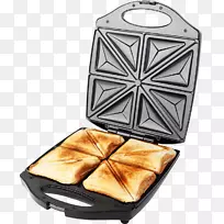 烤面包三明治派铁黄油烤面包机食物造型