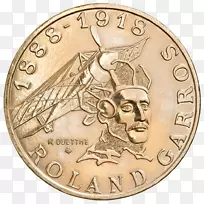 法国开放皮耶斯10法郎罗兰加洛斯硬币法国欧元硬币