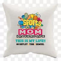 投掷枕头垫纺织品运动-运动妈妈