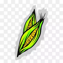 玉米上的玉米夹艺术-淀粉食品剪贴画