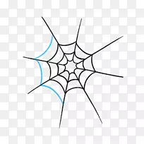 蜘蛛网素描-蜘蛛