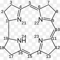 酞菁类皮质醇镁卟啉-烷烃IUPAC