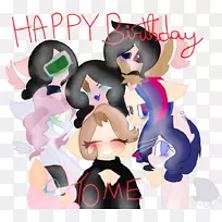 黑发智人粉红m剪贴画-祝我生日快乐