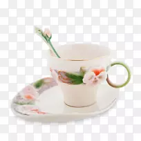 茶室“chaynaya分段”-杂志chaya i kofe咖啡杯野果-樱花花瓶