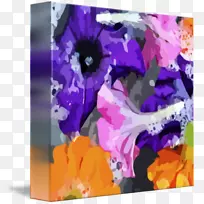 花卉设计紫罗兰艺术花瓣窗花