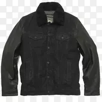 巴塔哥尼亚套头衫紧固件-黑色牛仔夹克