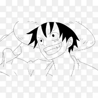 猴子D.Luffy Trafalgar D.水法则一张素描-Luffy
