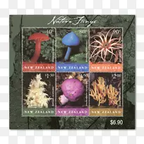新西兰小型张邮票蘑菇邮票