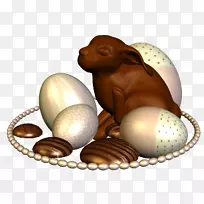 复活节兔子复活节彩蛋巧克力动物-复活节