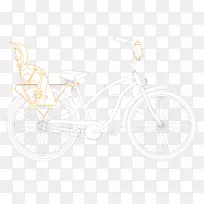 自行车车轮，自行车架，混合自行车，道路，自行车素描-沙滩儿童
