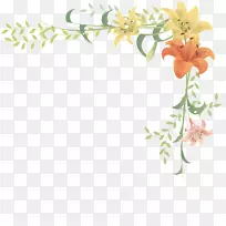 花卉设计图形设计-ppt边框