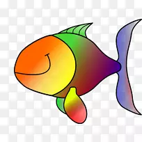 咸水鱼热带鱼剪贴画-彩虹鱼