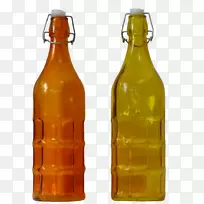 玻璃瓶，啤酒瓶，焦糖色，橙色