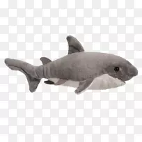 大白鲨海洋毛绒玩具毛绒鲨鱼