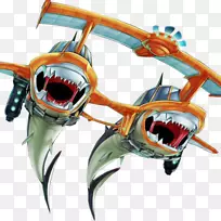 宇-基-哦！Reginald Kastle鲨鱼努比亚沙漠艺术-鲨鱼白色背景